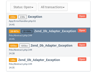 Exceptions in PHP