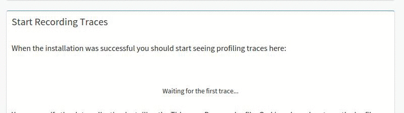 Feedback on First Trace Successfully Sent
